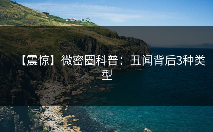 【震惊】微密圈科普：丑闻背后3种类型